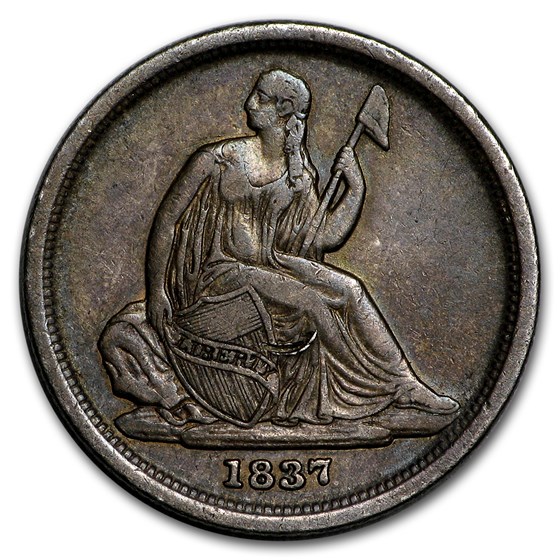 1837 Liberty Seated Dime Small Date XF 1837 Liberty Seated Dime Small Date XF